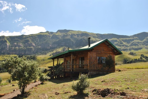 Greenfire Lodge Drakensberg blokhut buitenkant